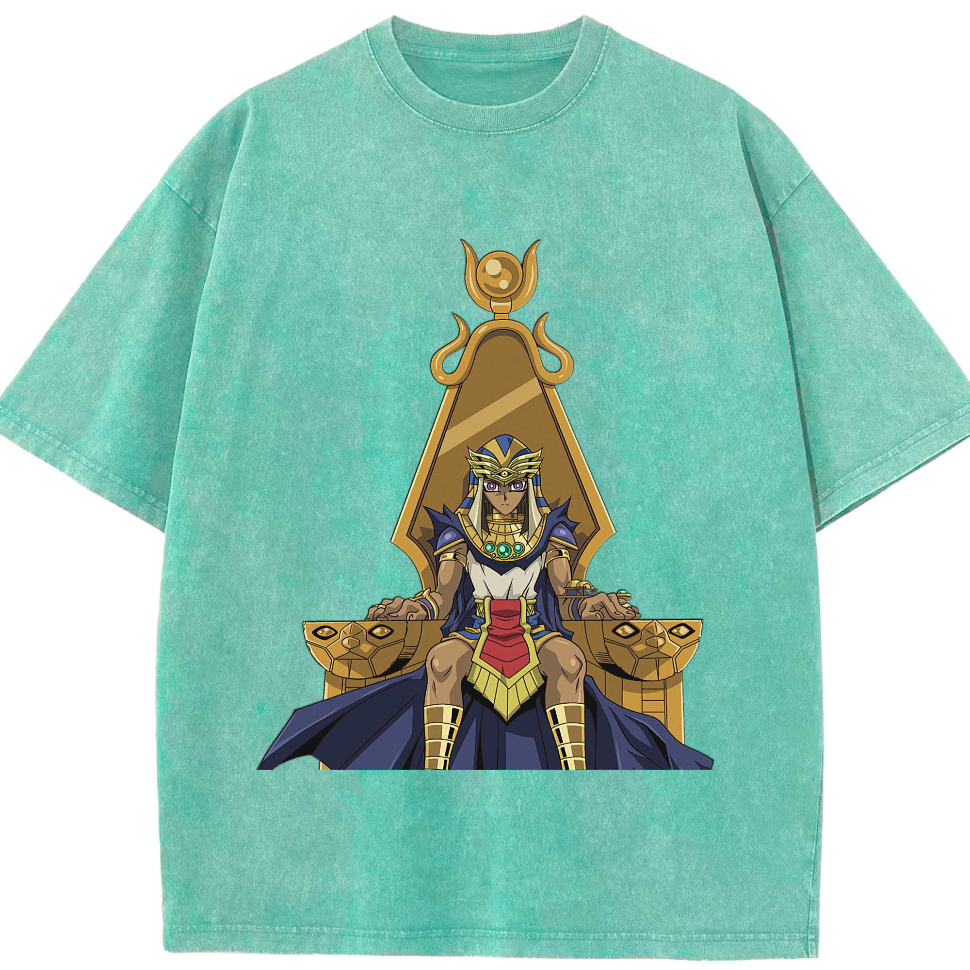 （画像用） 遊☆戯☆王 Yu-Gi-Oh! 綿100% ヴィンテージ風 半袖Tシャツ（フロントプリント）